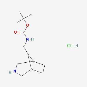 tert-butyl N-({3-azabicyclo[3.2.1]octan-8-yl}methyl)carbamate hydrochloride