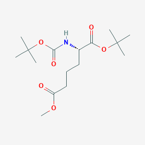 molecular formula C16H29NO6 B13843343 (S)-1-tert-Butyl 6-methyl 2-((tert-butoxycarbonyl)amino)hexanedioate 