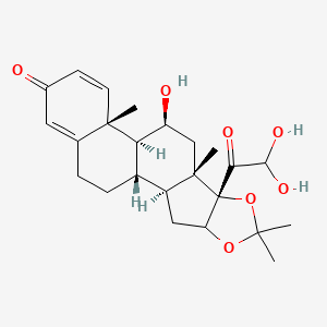molecular formula C24H32O7 B13843348 Desonide-21-aldehyde Hydrate 