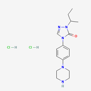 molecular formula C16H25Cl2N5O B13843425 2-sec-Butyl-4-[(Piperazinyl-1-yl)-phenyl]-1,2,4-triazol-3-one Dihydrochloride 