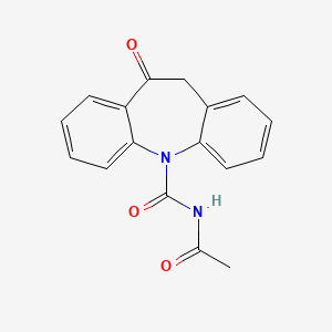 molecular formula C17H14N2O3 B13843439 N-acetyl oxcarbazepine 