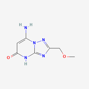 molecular formula C7H9N5O2 B1384345 7-amino-2-(methoxymethyl)[1,2,4]triazolo[1,5-a]pyrimidin-5(4H)-one CAS No. 1189749-64-1
