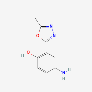 4-Amino-2-(5-methyl-1,3,4-oxadiazol-2-yl)phenol