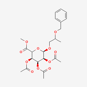 molecular formula C23H30O11 B13843460 2-(Phenylmethoxy)-1-propanol Beta-D-Glucopyranosiduronic Acid Methyl Ester 2,3,4-Triacetate 