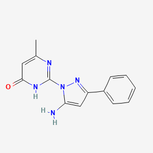 2-(5-amino-3-phenyl-1H-pyrazol-1-yl)-6-methylpyrimidin-4(3H)-one