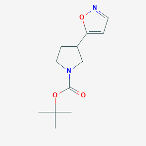 molecular formula C12H18N2O3 B13843476 Tert-butyl 3-(1,2-oxazol-5-yl)pyrrolidine-1-carboxylate CAS No. 1225218-92-7