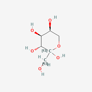 molecular formula C6H12O6 B13843487 D-Fructose-1,2-13C2 