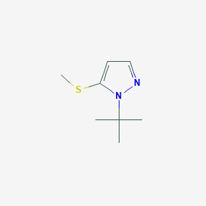 molecular formula C8H14N2S B13843534 1-(Tert-butyl)-5-(methylthio)-1H-pyrazole 