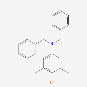 molecular formula C22H22BrN B13843567 N-(4-Bromo-3,5-dimethylphenyl)-N-(phenylmethyl)-benZenemethanamine 
