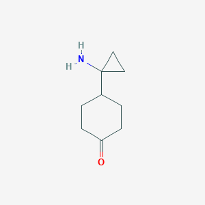 molecular formula C9H15NO B13843570 4-(1-Aminocyclopropyl)cyclohexan-1-one 