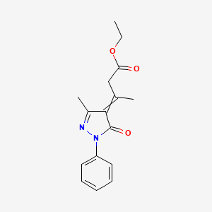 molecular formula C16H18N2O3 B13843577 Ethyl (E)-3-(3-Methyl-5-oxo-1-phenyl-1,5-dihydro-4H-pyrazol-4-ylidene)butanoate 