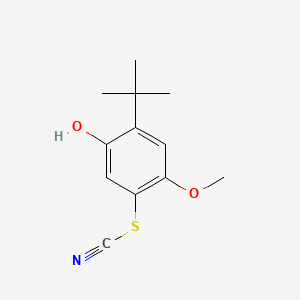 molecular formula C12H15NO2S B13843578 2-(tert-Butyl)-4-methoxy-5-thiocyanatophenol 