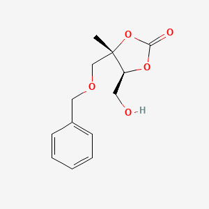 molecular formula C13H16O5 B13843596 (4R,5R)-5-Benzyloxymethyl-5-methyl-4-hydroxymethyl-1,3-dioxolan-2-one 