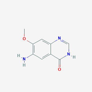 molecular formula C9H9N3O2 B1384360 6-氨基-7-甲氧基喹唑啉-4(3H)-酮 CAS No. 130017-55-9
