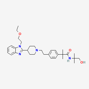 molecular formula C32H46N4O3 B13843601 2-(4-(2-(4-(1-(2-Ethoxyethyl)-1H-benzo[d]imidazol-2-yl)piperidin-1-yl)ethyl)phenyl)-N-(1-hydroxy-2-methylpropan-2-yl)-2-methylpropanamide 