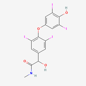 molecular formula C15H11I4NO4 B13843610 alpha-Hydroxy-4-(4-hydroxy-3,5-diiodophenoxy)-3,5-diiodo-N-methyl-benzeneacetamide 