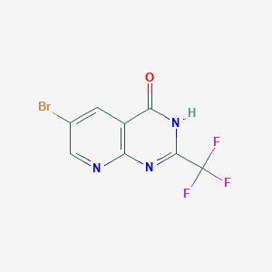 molecular formula C8H3BrF3N3O B1384370 6-Bromo-2-(trifluoromethyl)pyrido[2,3-d]pyrimidin-4(3H)-one CAS No. 52833-43-9