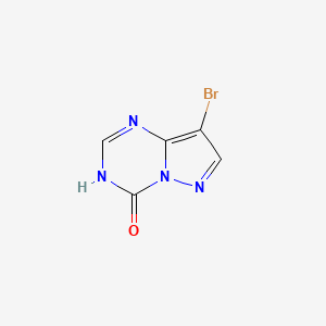 molecular formula C5H3BrN4O B1384379 8-bromo-3H-pyrazolo[1,5-a][1,3,5]triazin-4-one CAS No. 1370008-37-9