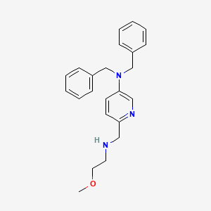 molecular formula C23H27N3O B13843795 N,N-dibenzyl-6-((2-methoxyethylamino)methyl)pyridin-3-amine 
