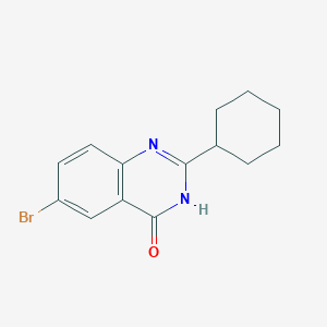 molecular formula C14H15BrN2O B1384380 6-Bromo-2-cyclohexylquinazolin-4(3H)-one CAS No. 1000339-29-6