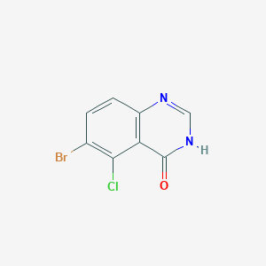 molecular formula C8H4BrClN2O B1384381 6-溴-5-氯-3H-喹唑啉-4-酮 CAS No. 1131605-26-9