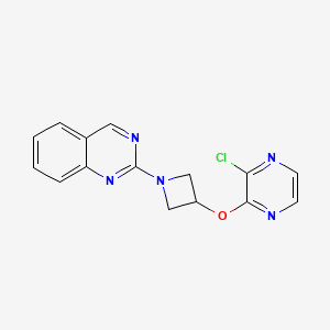 molecular formula C15H12ClN5O B13843825 2-[3-(3-Chloropyrazin-2-yl)oxyazetidin-1-yl]quinazoline 