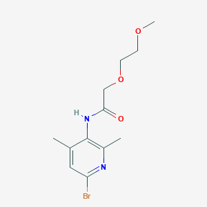 molecular formula C12H17BrN2O3 B13843847 N-(6-bromo-2,4-dimethylpyridin-3-yl)-2-(2-methoxyethoxy)acetamide 