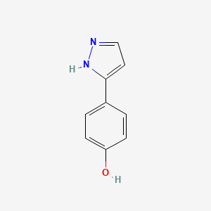 molecular formula C9H8N2O B1384387 4-(1H-Pyrazol-3-yl)phenol CAS No. 68535-53-5