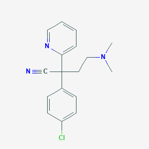 molecular formula C17H18ClN3 B138439 Chlorpheniramine Nitrile CAS No. 65676-21-3