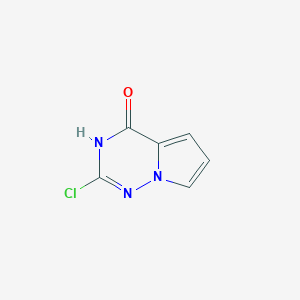 molecular formula C6H4ClN3O B1384390 2-chloro-1H,4H-pyrrolo[2,1-f][1,2,4]triazin-4-one CAS No. 1613751-69-1