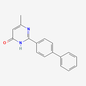 molecular formula C17H14N2O B1384396 6-Methyl-2-(4-phenylphenyl)pyrimidin-4-ol CAS No. 1154551-68-4