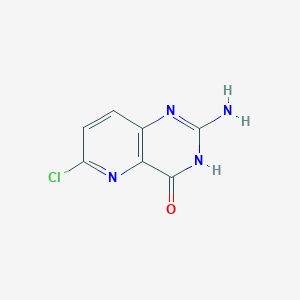 molecular formula C7H5ClN4O B1384398 2-氨基-6-氯吡啶并[3,2-d]嘧啶-4(1H)-酮 CAS No. 897359-74-9