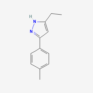molecular formula C12H14N2 B13843980 5-ethyl-3-(4-methylphenyl)-1H-pyrazole 