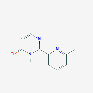 molecular formula C11H11N3O B1384400 4(1H)-Pyrimidinone, 6-methyl-2-(6-methyl-2-pyridinyl)- CAS No. 112451-28-2