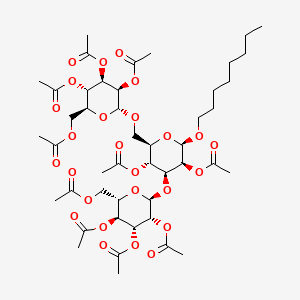 molecular formula C46H68O26 B13844010 n-Octyl-2,4-O-diacetyl 3,6-Di-O-(2,3,4,6-O-tetraacetyl-Alpha-D-mannopyranosyl)-Beta-D-mannopyranoside 