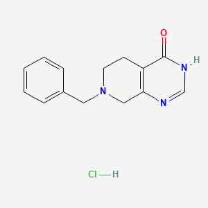 molecular formula C14H16ClN3O B1384402 7-Benzyl-5,6,7,8-tetrahydropyrido[3,4-d]pyrimidin-4(1H)-one hydrochloride CAS No. 69981-00-6