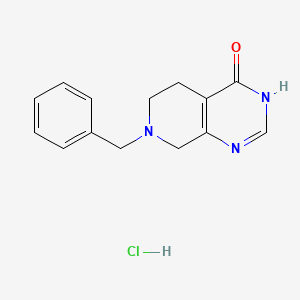 molecular formula C14H16ClN3O B1384402 7-Benzyl-5,6,7,8-tetrahydropyrido[3,4-d]pyrimidin-4(3H)-one hydrochloride CAS No. 69981-00-6