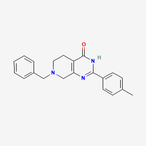 7-benzyl-2-(4-methylphenyl)-3H,4H,5H,6H,7H,8H-pyrido[3,4-d]pyrimidin-4-one