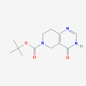 molecular formula C12H17N3O3 B1384408 T-Butyl 4-hydroxy-7,8-dihydropyrido[4,3-D]pyrimidine-6(5H)-carboxylate CAS No. 223609-09-4