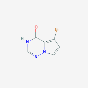 molecular formula C6H4BrN3O B1384410 5-Bromopyrrolo[2,1-f][1,2,4]triazin-4(3H)-one CAS No. 1403767-05-4
