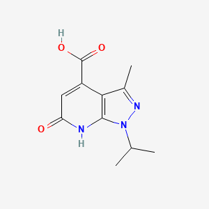 molecular formula C11H13N3O3 B1384418 1-Isopropyl-3-methyl-6-oxo-6,7-dihydro-1h-pyrazolo[3,4-b]pyridine-4-carboxylic acid CAS No. 1160246-29-6