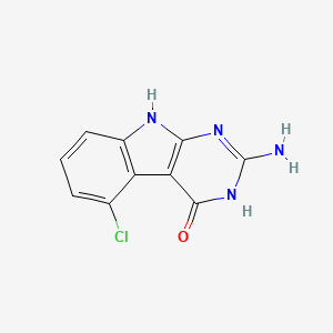 molecular formula C10H7ClN4O B1384421 2-Amino-5-chloro-3H-pyrimido[4,5-B]indol-4(9H)-one CAS No. 1126602-45-6