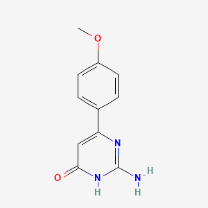 molecular formula C11H11N3O2 B1384422 2-Amino-6-(4-methoxyphenyl)pyrimidin-4-ol CAS No. 98305-81-8