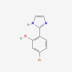 molecular formula C9H7BrN2O B1384425 5-Bromo-2-(1H-imidazol-2-yl)phenol CAS No. 1282516-66-8