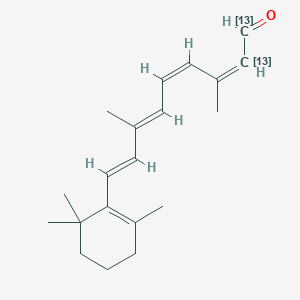 molecular formula C20H28O B13844276 all-trans-Retinal-14,15-13C2 