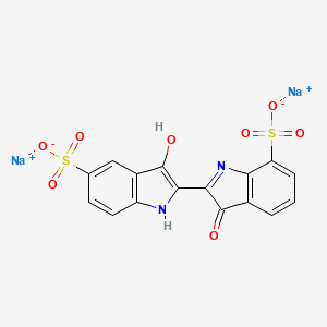 molecular formula C16H8N2Na2O8S2 B13844323 disodium;2-(3-hydroxy-5-sulfonato-1H-indol-2-yl)-3-oxoindole-7-sulfonate 