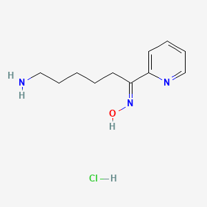 molecular formula C11H18ClN3O B1384433 6-Amino-1-pyridin-2-YL-hexan-1-one oxime hydrochloride CAS No. 1178004-79-9