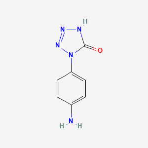 molecular formula C7H7N5O B1384442 1-(4-aminophenyl)-4,5-dihydro-1H-1,2,3,4-tetrazol-5-one CAS No. 99595-73-0