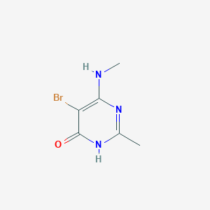 molecular formula C6H8BrN3O B1384444 5-溴-2-甲基-6-(甲基氨基)-4-嘧啶醇 CAS No. 1135283-28-1