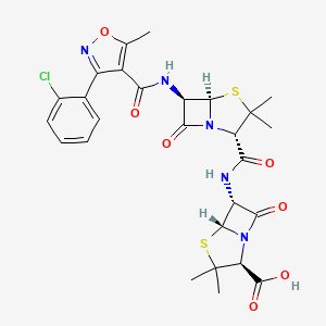 molecular formula C27H28ClN5O7S2 B13844445 Cloxacillin Sodium EP Impurity E 